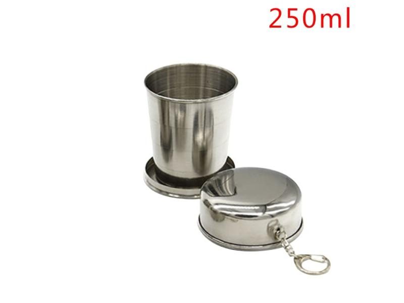 75ml 150ml 250ml Stainless Steel Folding Cup Portable Outdoor Travel Cup Carousel 1