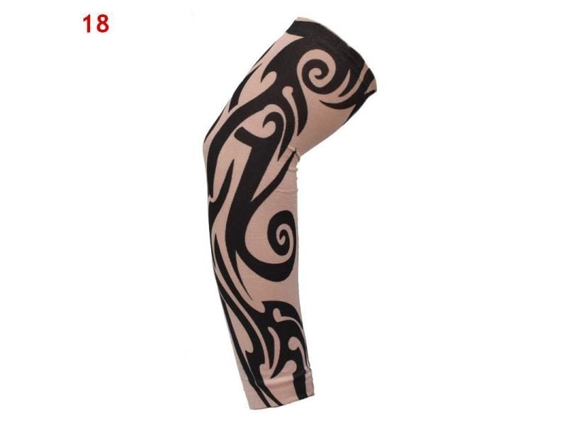 1Pc Arm Sleeve Ice Silk Cooling Sunscreen Tattoo Printed Armwarmer UV Carousel 1