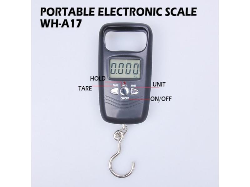 ESPLB 50kg Fishing Hook Luggage Digital Scale Black/Gold Color Carousel 1
