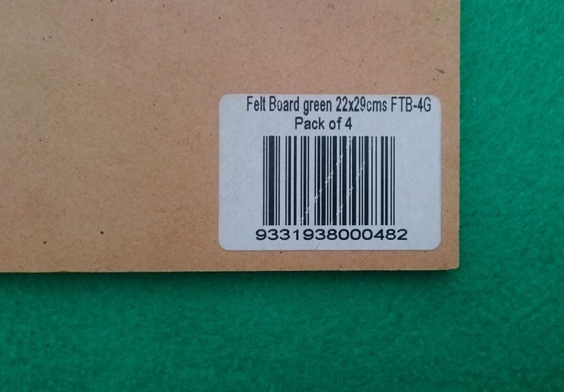 FELT BOARDS - PACK OF 4 - blue and green. 22 x 29 cm Flipper3 Carousel 2