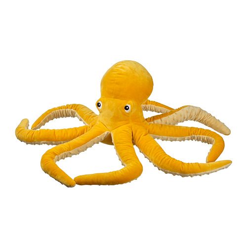 BLÅVINGAD Soft toy, octopus/yellow, 50 cm Carousel 1