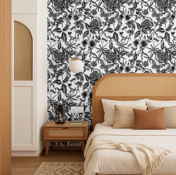 S4Sassy Floral Print Wallpaper - Easy DIY Wall Covering For Craft Project Carousel 2