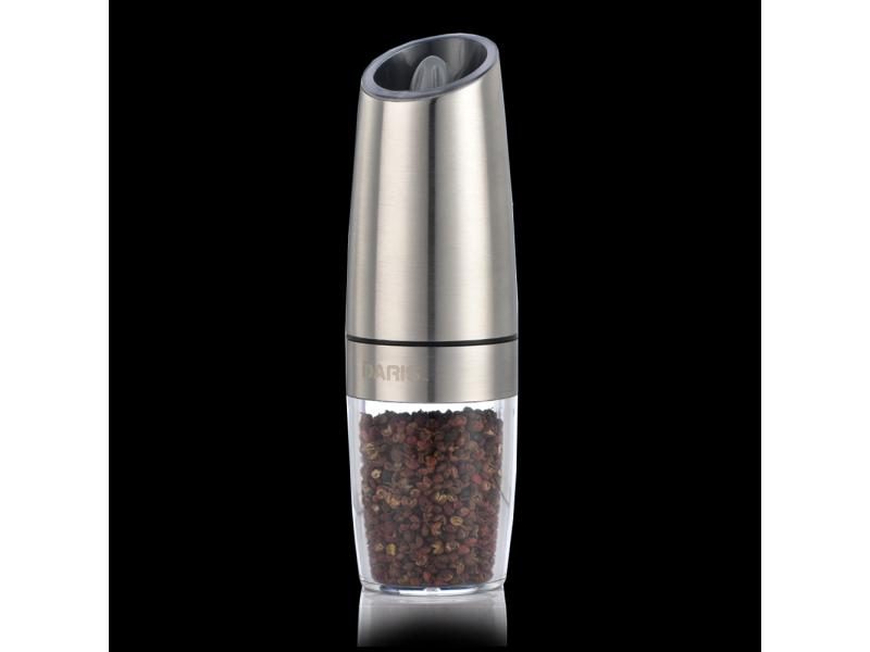 Electric Pepper Mill Gravity Induction Stainless Steel Salt Spice Grinder With Carousel 1