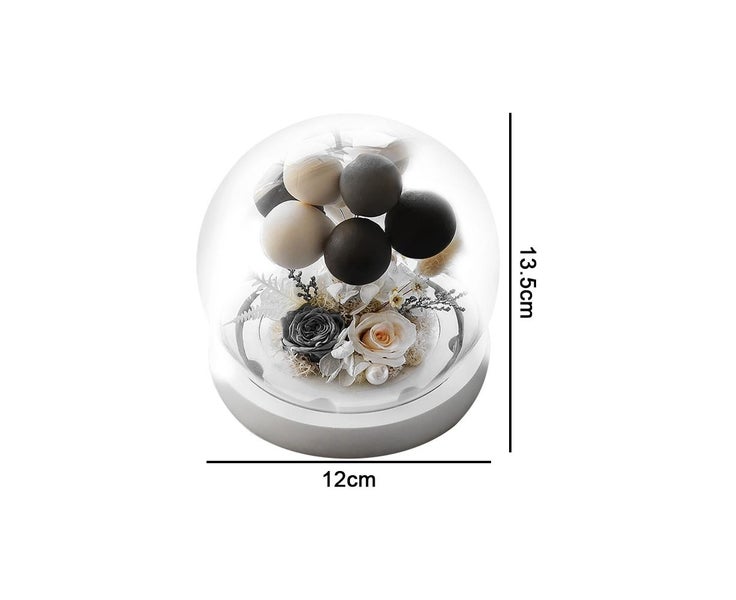 Real Eternal Roses Balloon- Preserved Flowers Gift For Valentine'S Day Birthd Carousel 2