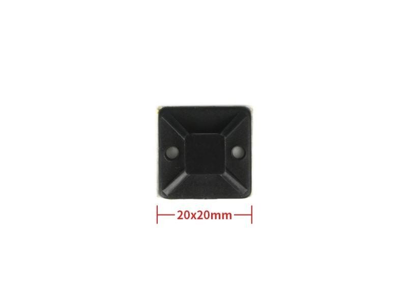 100pcs/lot 20*20 Black Color Nylon CABLE TIE MOUNTING BASE Clamp MOUNTS WIRE Carousel 1