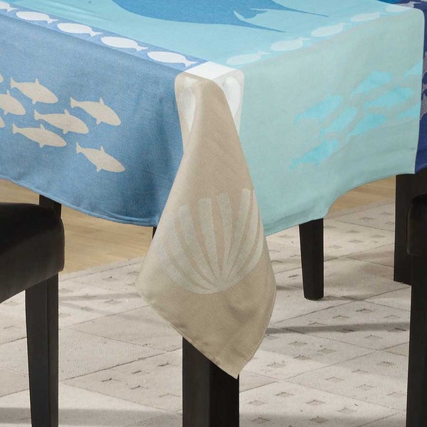 L'Ensoleillade Grand Blue Tablecloth Coated 200x160cm Carousel 1