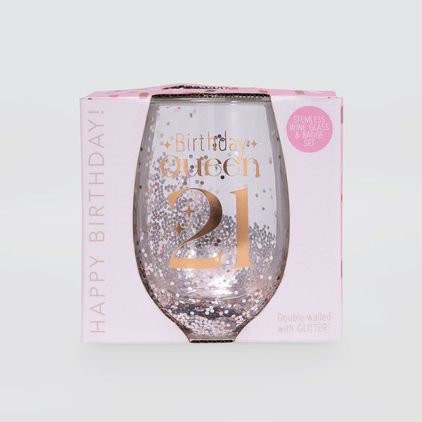 Glittery Stemless Glass - '21st' Carousel 3