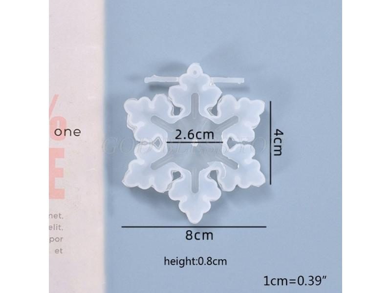 Christmas Ornaments Snowflake Pendant Silicone Mould DIY Jewelry Making Tools Carousel 1