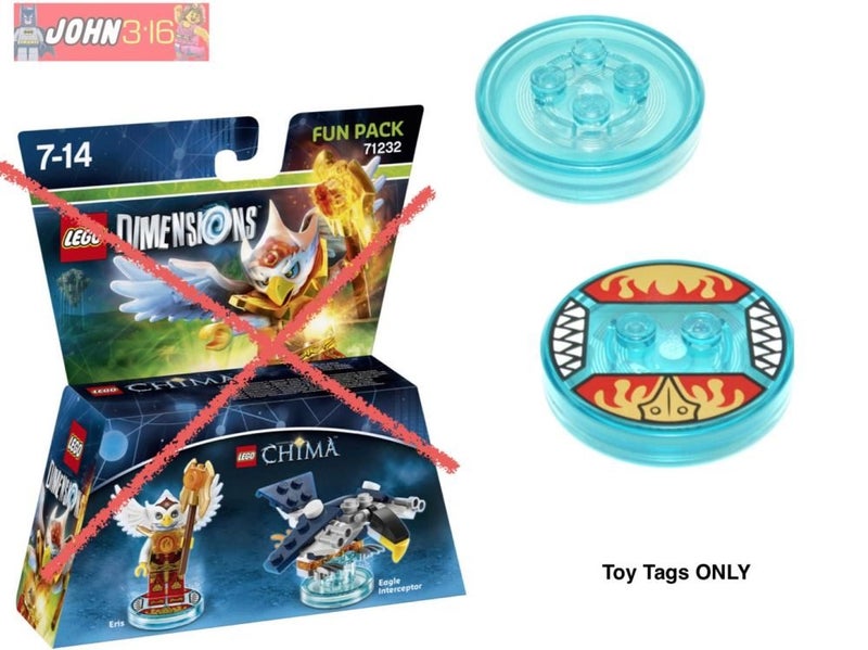 AWESOME LEGO DIMENSIONS *TOY TAGS* - CHIMA - ERIS & HER EAGLE INTERCEPTOR Carousel 1