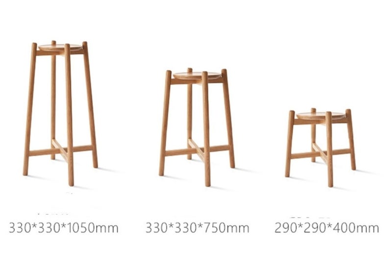 Berlin Solid Oak Plant Stand- Large Carousel 6