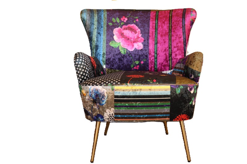 TNC Patchwork Accent Chair 2393-2, 88C Carousel 2