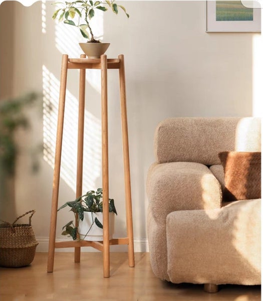 Berlin Solid Oak Plant Stand- Large Carousel 1