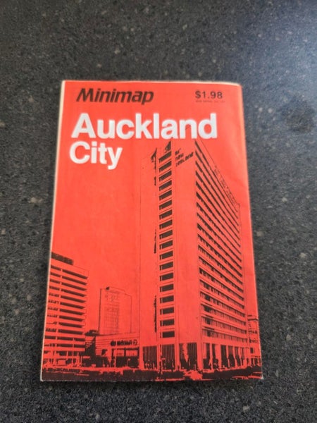 Vintage 1979 Auckland City New Zealand Mini Map Ltd Carousel 2