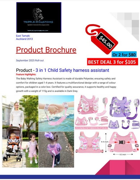3 in 1 Kids Safety Harness Carousel 1