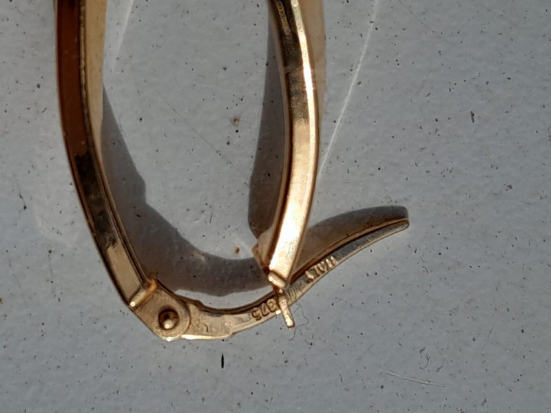 Stunning twist drop earrings 9ct yellow gold Carousel 2