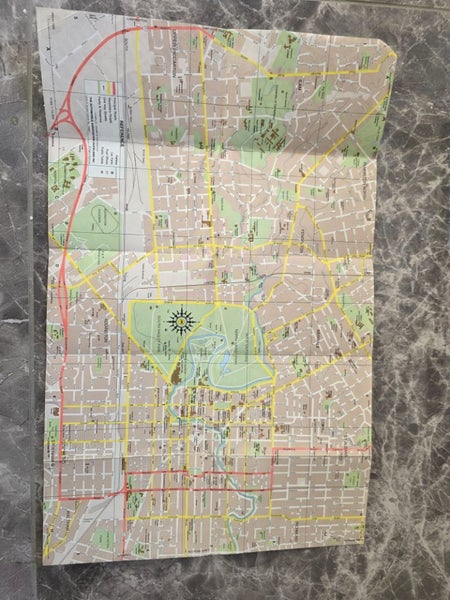 Vintage 1950's A.A Automobile Association N.Z Christchurch Central Mini Map Carousel 1