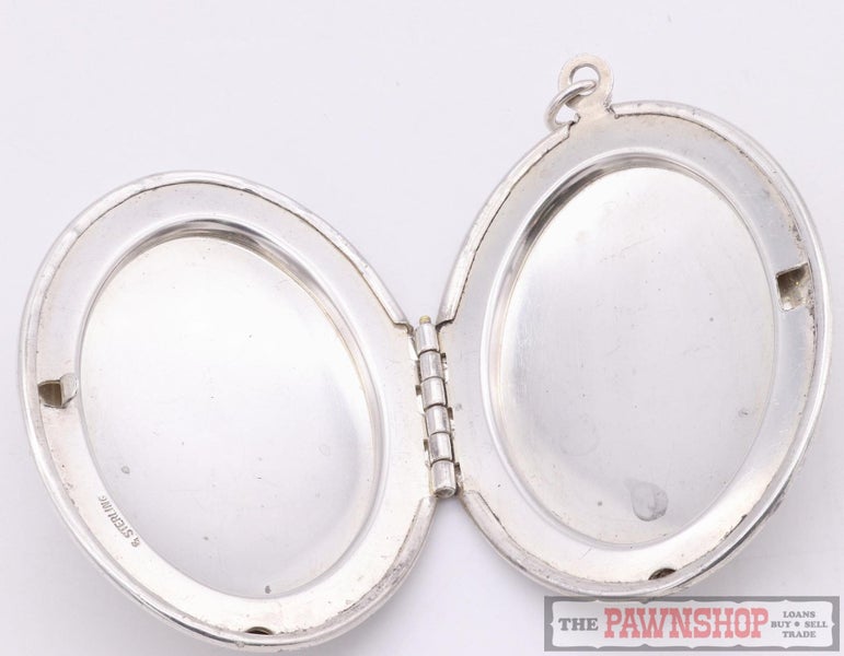 Sterling Silver 925 Oval Locket Elegant Vintage Style Pendant~ 14.70 grams Carousel 2