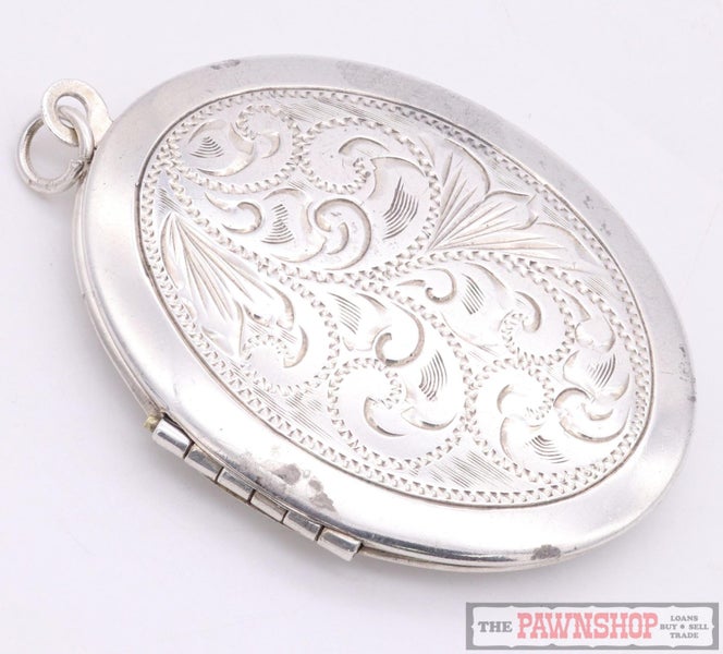 Sterling Silver 925 Oval Locket Elegant Vintage Style Pendant~ 14.70 grams Carousel 4