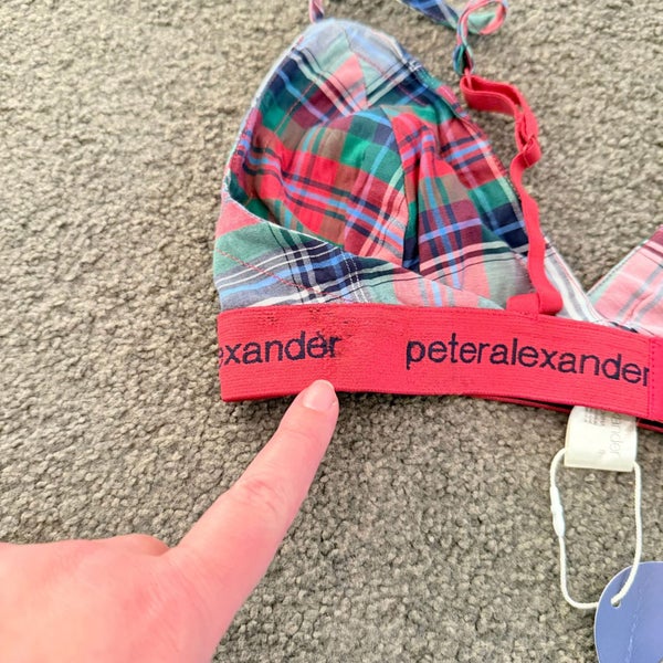 Peter Alexander Red Tartan Bralette Carousel 1