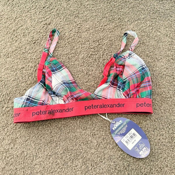 Peter Alexander Red Tartan Bralette Carousel 2