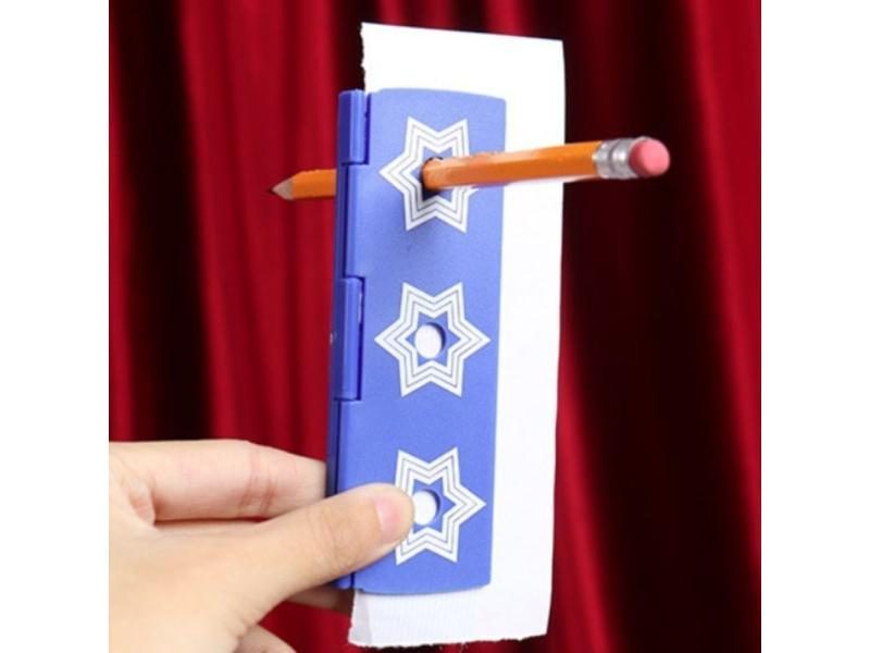 Pencil Penetration Coins Magic Tricks Magia Trick Toys Children Easy Close Up Carousel 1