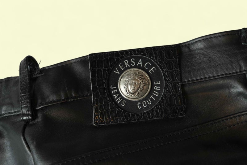 Vintage Mens Versace Leather Pants63616049627394111