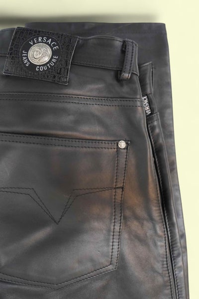 Vintage Mens Versace Leather Pants63616049627394112