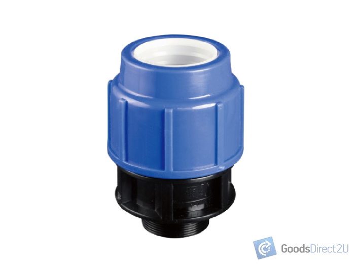 PP Pipe Fitting - Coupling - Pipe x Male Thread - 32mm x 1 1/4" (JAJ) Carousel 1