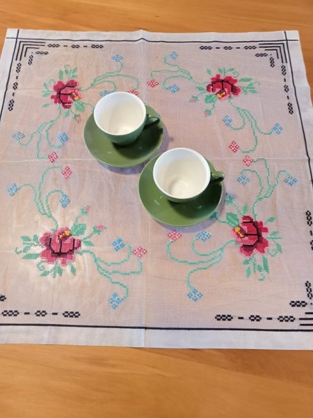 Cute embroidered rose tea cloth Carousel 1