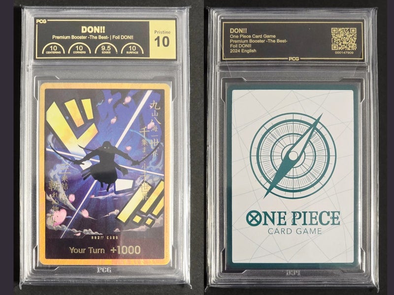 One Piece Premium Booster-The Best- Don!! (Zoro) Gold - PCG Pristine 10 Carousel 1