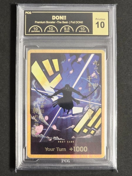 One Piece Premium Booster-The Best- Don!! (Zoro) Gold - PCG Pristine 10 Carousel 2