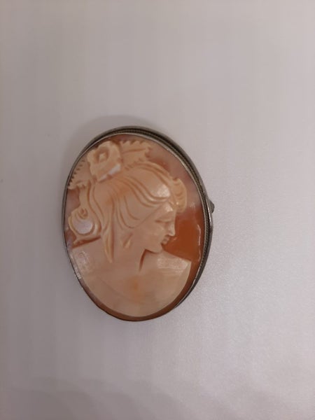 Cameo brooch vintage silver 800 Carousel 2
