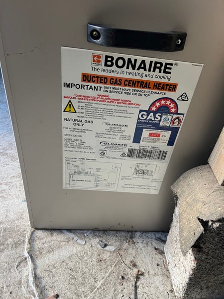 Bonaire MB 6STAR 31KW internal natural gas furnace Carousel 1