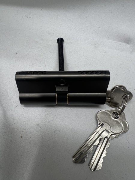 6-Pin Euro Cylinder Lock – 70mm Nickel Black – Double Keyed – 3 Keys Included Carousel 1