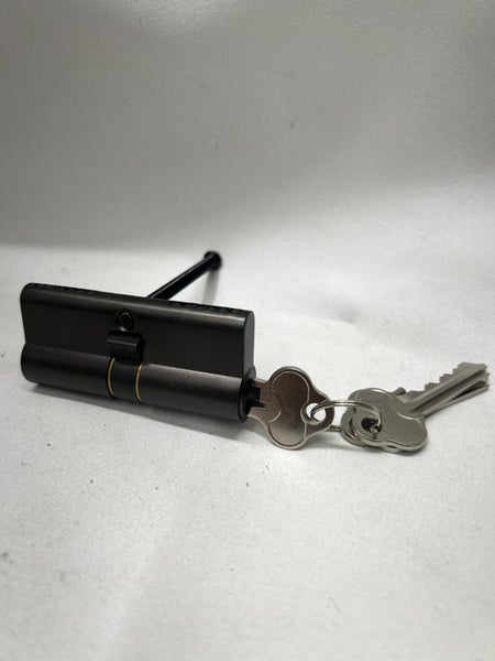 6-Pin Euro Cylinder Lock – 70mm Nickel Black – Double Keyed – 3 Keys Included Carousel 2