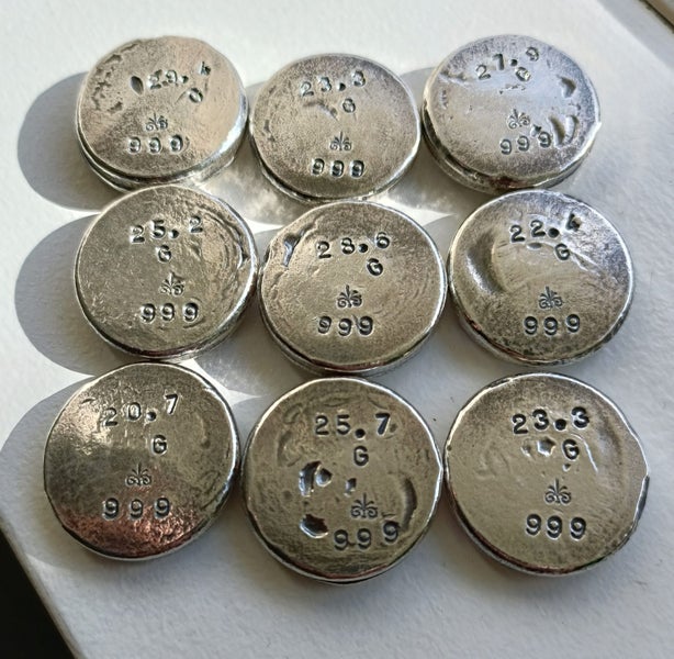 DEALS4DOLLARS - PURE 999 FINE SILVER, HAND POURED PHOENIX ROUNDS. ANTIQUED Carousel 2