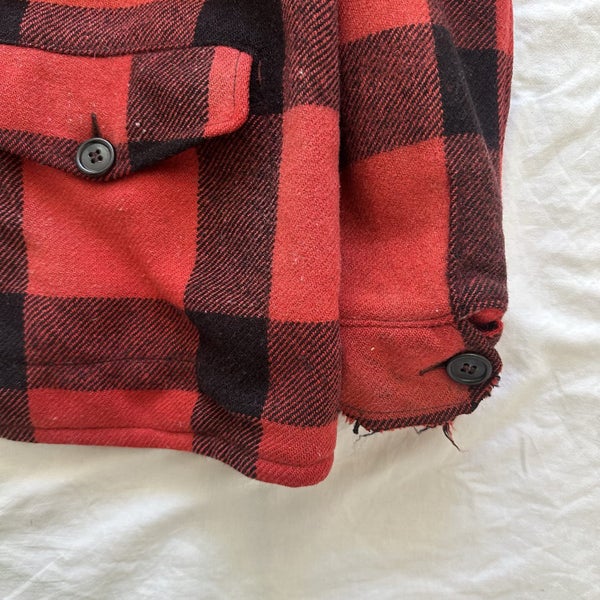 Vintage 1950s Montgomery Ward Western Field Mackinaw Wool Checkerd Jacket63617458760962111