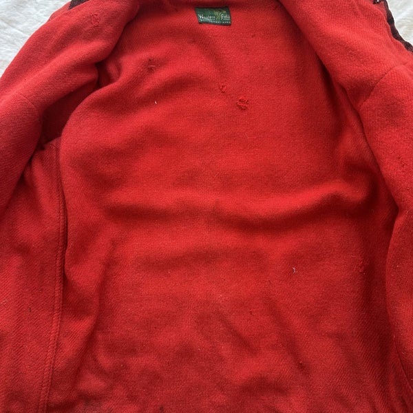 Vintage 1950s Montgomery Ward Western Field Mackinaw Wool Checkerd Jacket63617458760962114