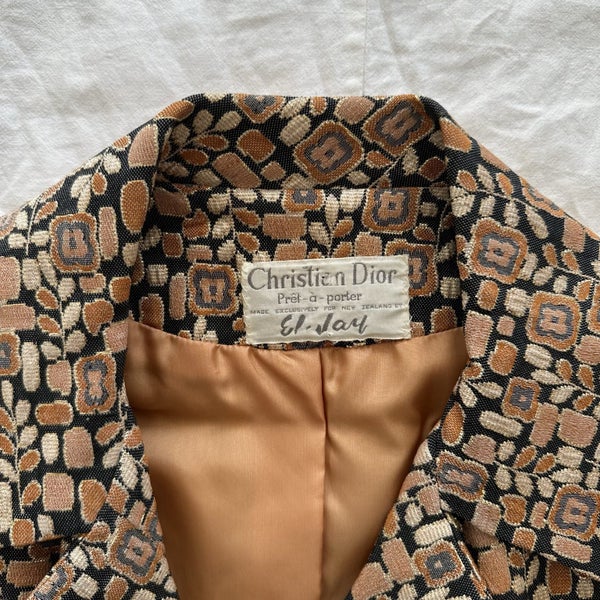 Vintage Christian Dior Pret-a-Porter By El-Jay Brocade Coat NZ Made63617620295426114