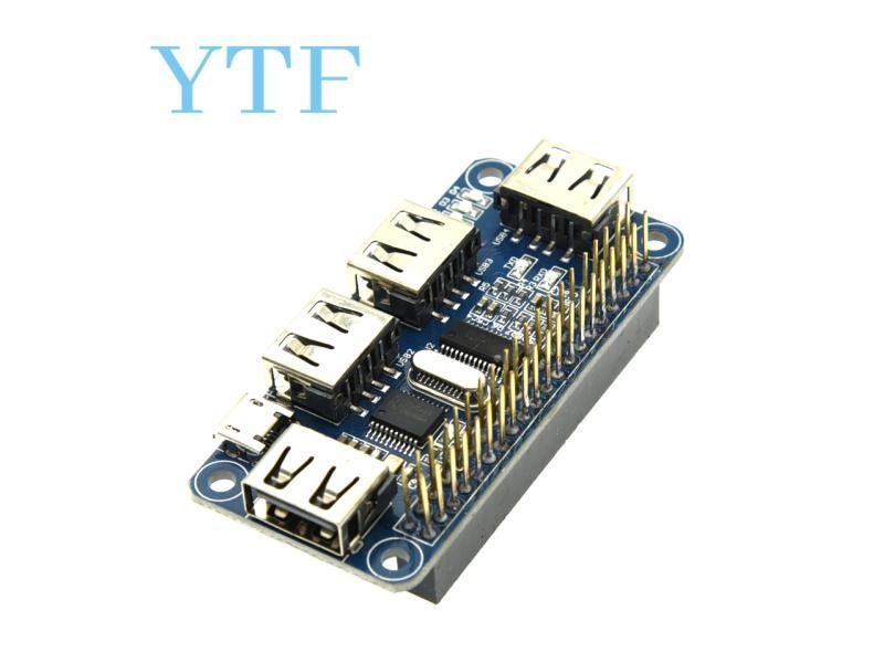 4 Ports USB HDM HUB HAT For Raspberry Pi 3 / 2 / Zero W Extension Board USB To Carousel 1