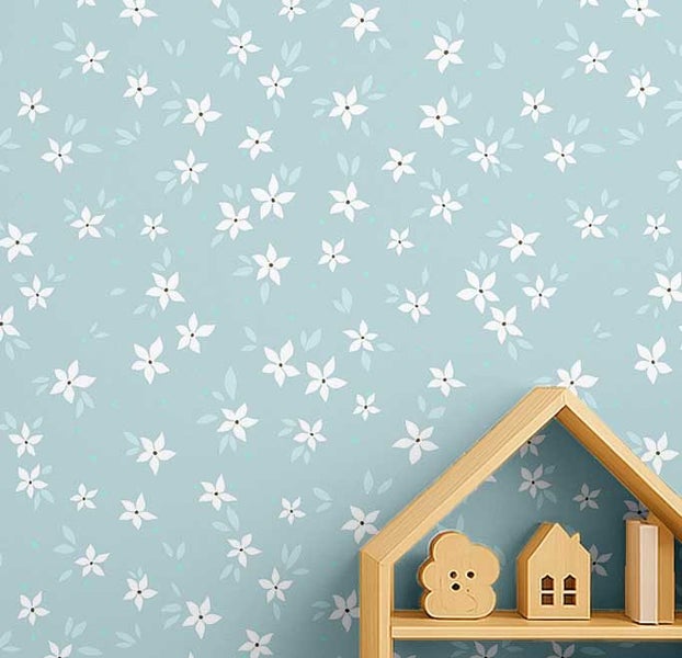 S4Sassy Floral Print Wallpaper - Self-Adhesive Vinyl Wallwrap For DIY craft Carousel 1