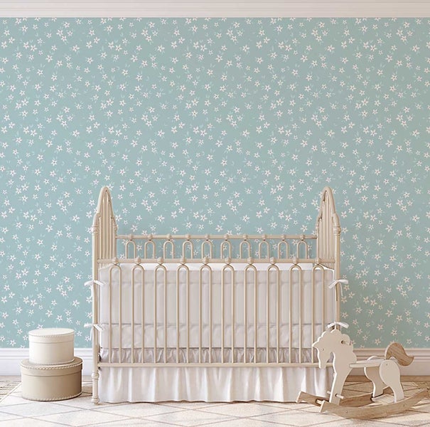 S4Sassy Floral Print Wallpaper - Self-Adhesive Vinyl Wallwrap For DIY craft Carousel 9