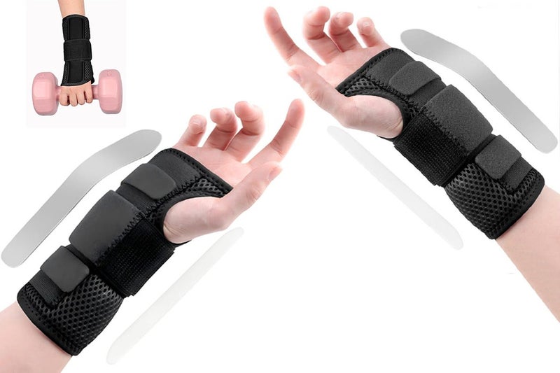 Wrist Brace with Removable Steel Splint for Carpal Tunnel Support -Grey Carousel 1