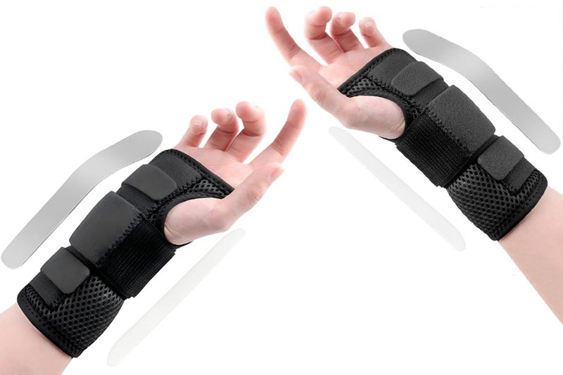Wrist Brace with Removable Steel Splint for Carpal Tunnel Support -Grey Carousel 2