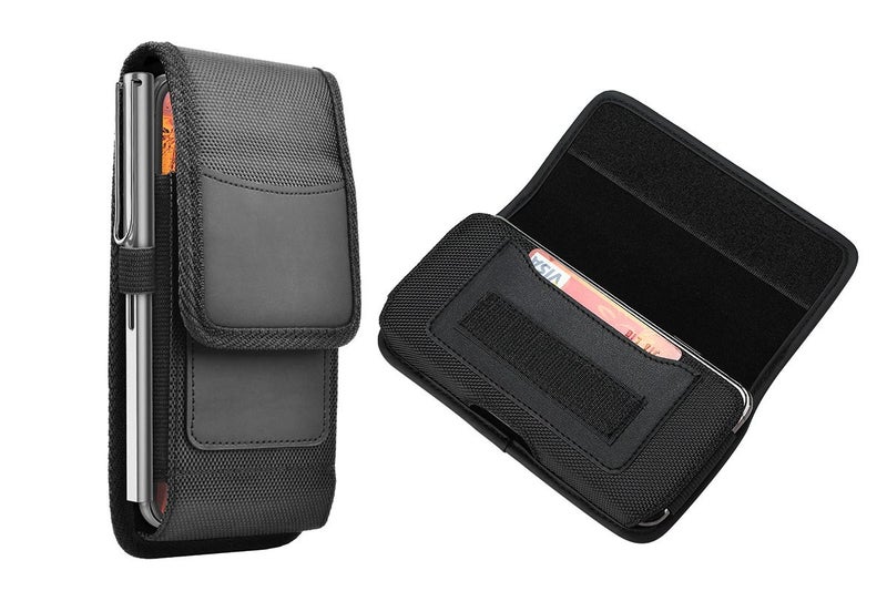 Oxford Cloth Phone Waist Pouch with Belt Clip and Card Holder for Smartphones Carousel 1