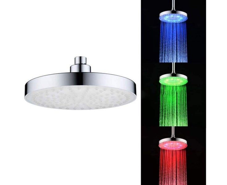 Multiple Colors Changing LED Shower Head Bathroom Rainfall Shower Heads Water Carousel 1