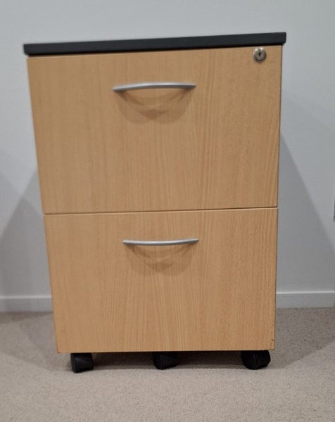 Mobile 2-Drawer Office Cabinet – On Wheels – Used Carousel 1