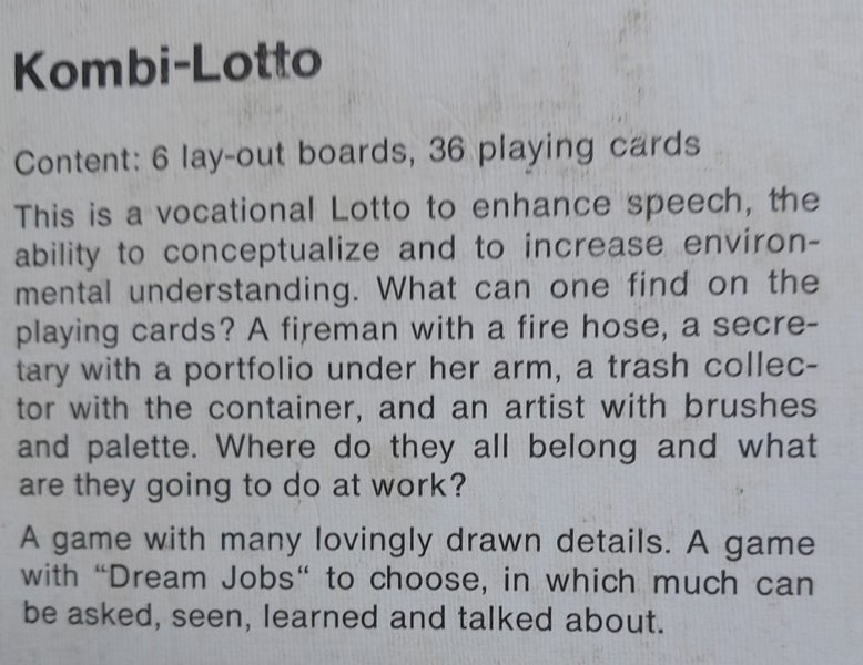 KOMBI LOTTO by Ravensburger {1973 RARE} Carousel 7