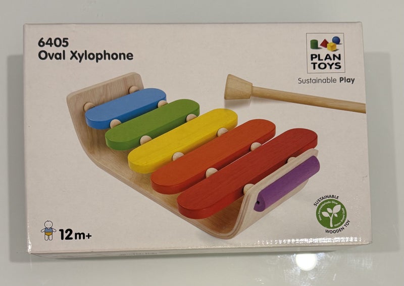 Plan Toys Kids Wooden colourful Oval Xylophone Carousel 1
