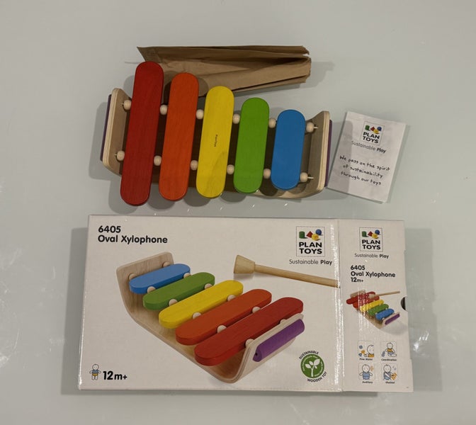 Plan Toys Kids Wooden colourful Oval Xylophone Carousel 4